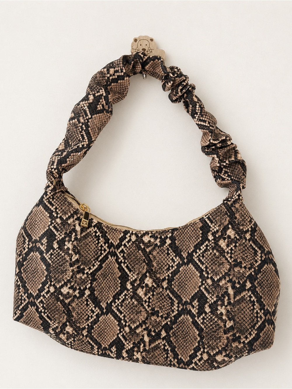 Glamorous Snakeskin Print Shoulder Bag